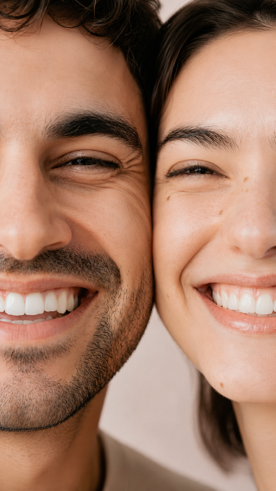 Two patients smiling